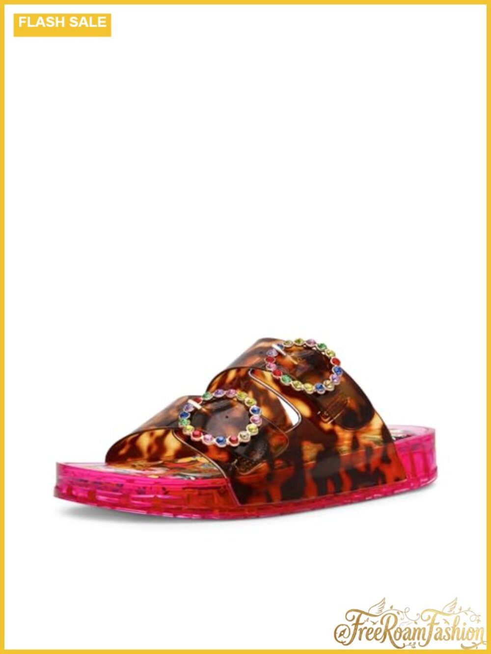 Jelly Slide Sandal Translucent Flatform 1.25 inch Pool Beach
